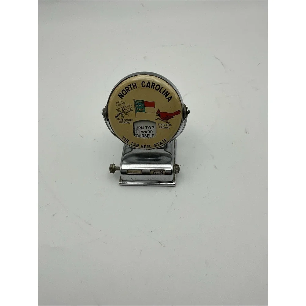 Vintage Souvenir North Carolina Show Me State Perpetual Flip Metal Desk Calendar